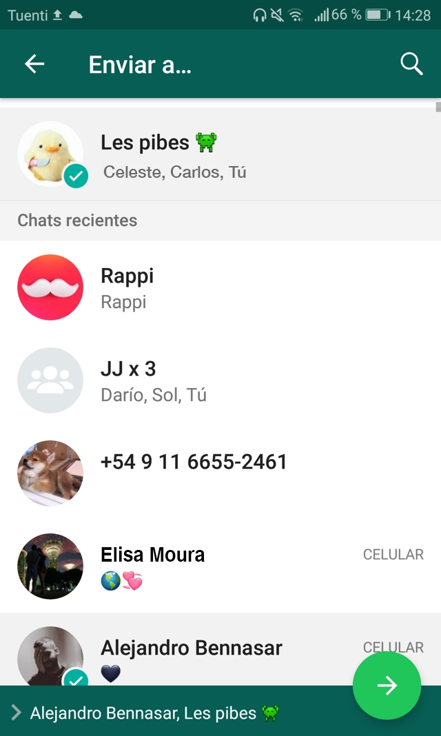 Elegí entre tus contactos de Whatsapp, a quién querés invitar al cine